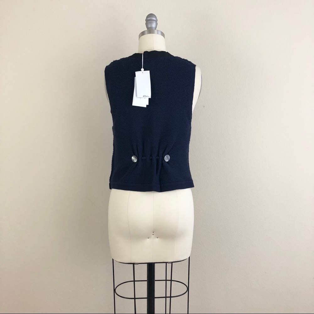 Phillip Lim Navy Open Knit Sweater Vest - Picture 4 of 6